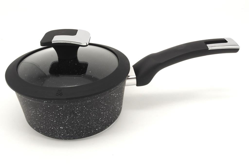 Ковш с крышкой мраморное покрытие A-Plus 3011 16 см (DR001250)