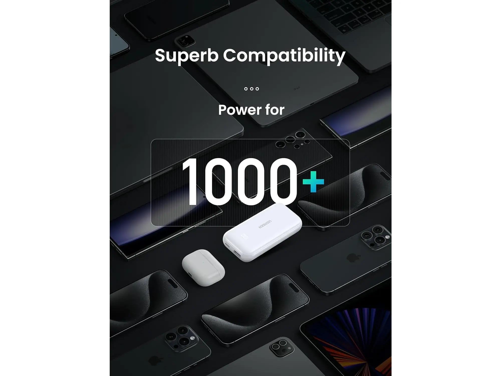 Повербанк Ugreen Nexode PB501 10000 mAh 30W White (614090) - фото 8 Повербанк Ugreen Nexode PB501 10000 mAh 30W White (614090) - фото 8