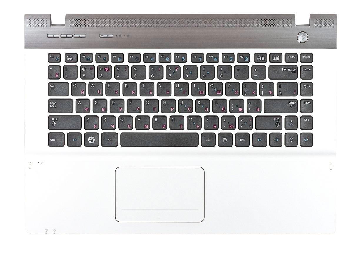 Клавиатура для ноутбука Samsung P330 White TopCase Black