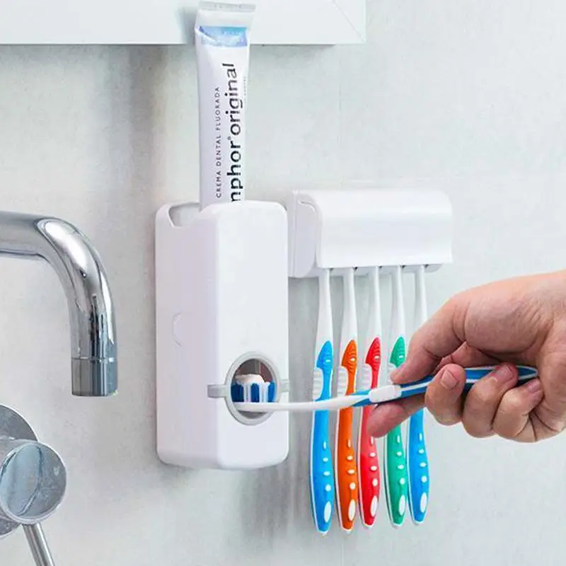 Дозатор-тримач зубної пасти та щіток Toothpaste Dispenser (de245efb) - фото 3