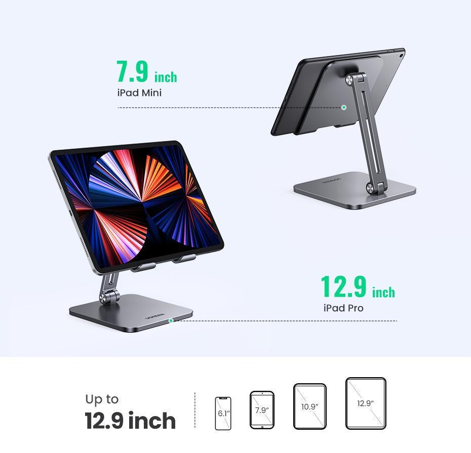 Підставка для планшета Ugreen 12.9" алюмінієва Сірий (40393) - фото 6