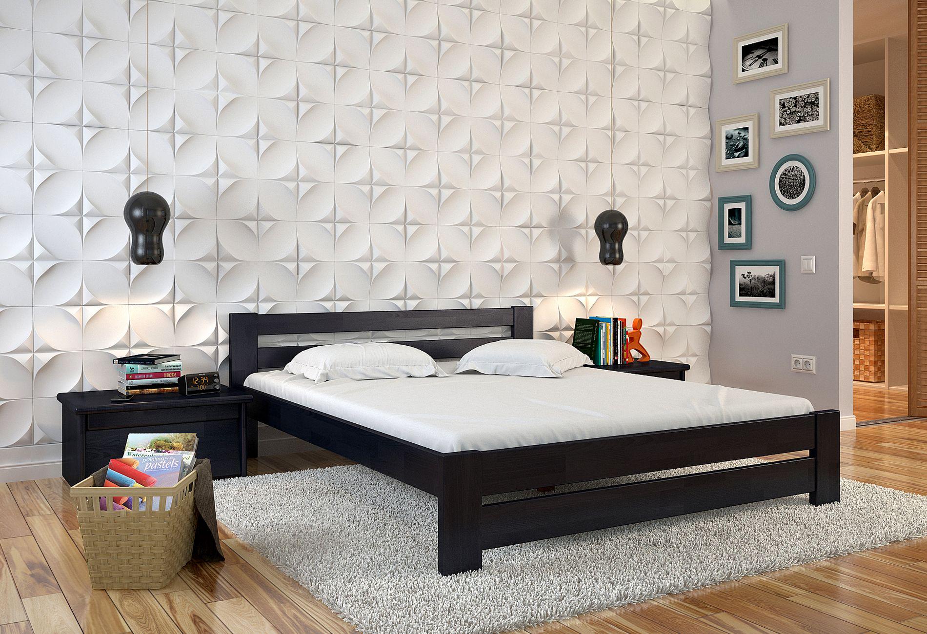 Кровать Arbor Drev Симфония из натурального дерева сосна 90х200 см . Венге (15261)