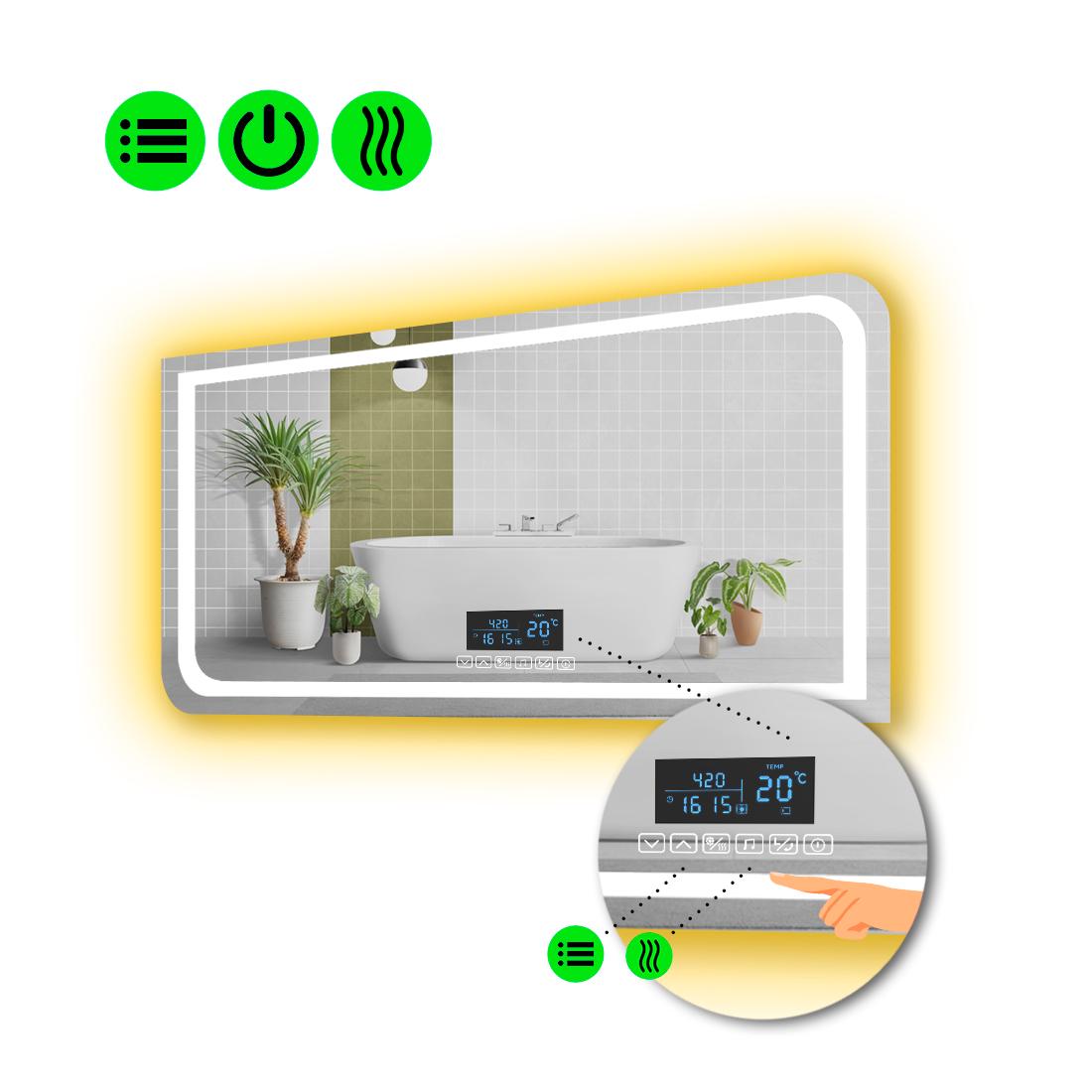 Зеркало с LED подсветкой Noemi с Smart-блоком и подогревом 70x60 см (8995095) Зеркало с LED подсветкой Noemi с Smart-блоком и подогревом 70x60 см (8995095)