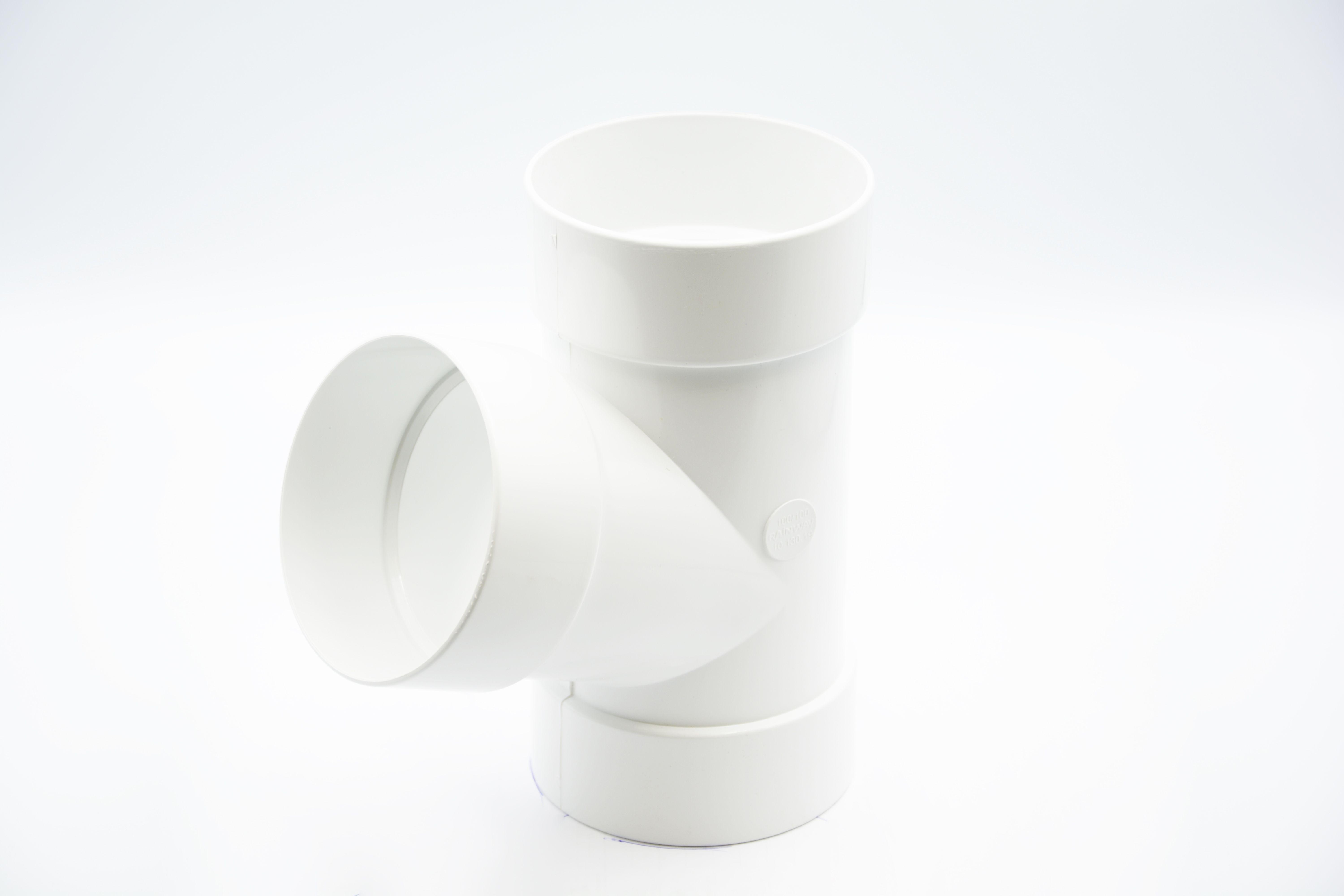 Тройник трубы RAINWAY 67° D 100 мм RAL 9003 Белый (10.130.19.001.RW)