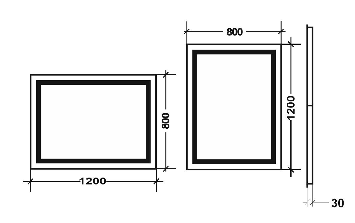 Дзеркало з LED підсвічуванням Еджи 800х1200 мм (ADGY 1-800х1200) - фото 6