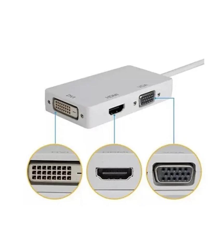 Конвертер перехідник Mini DisplayPort на HDMI/DVI/VGA (34113) - фото 2