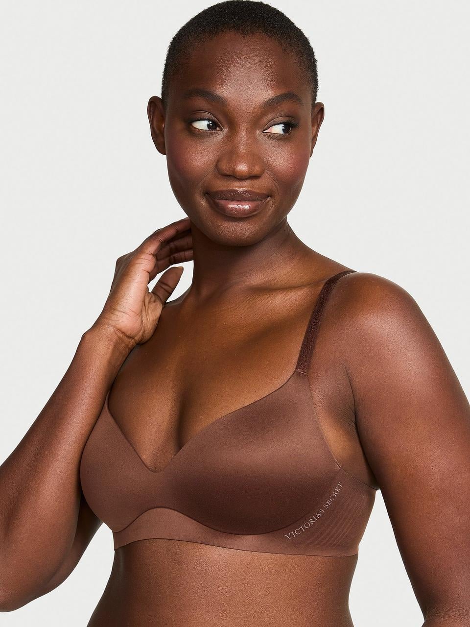 Бюстгальтер без косточек Victoria's Secret Lightly Lined Comfort XS Коричневый (7312439123211)