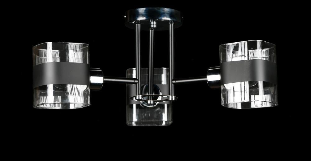 Люстра с плафонами Ray LGH60055/3 BK+SR (IR006308) Люстра с плафонами Ray LGH60055/3 BK+SR (IR006308)