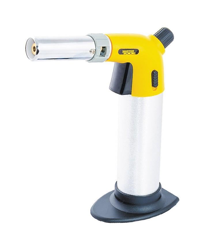 Пальник для газового балона MasterTool Вулкан з п’єзопідпалом керамічним захистом Ø22 мм 1300°C з резервуаром (44-5026)