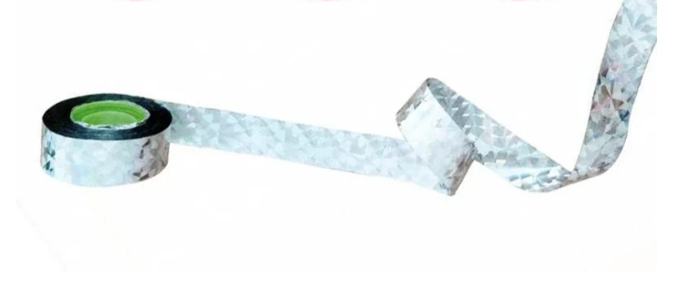 Лента для отпугивания птиц мигающая двухсторонняя светоотражающая 4,8 см 1 рулон 80 м (40_132)