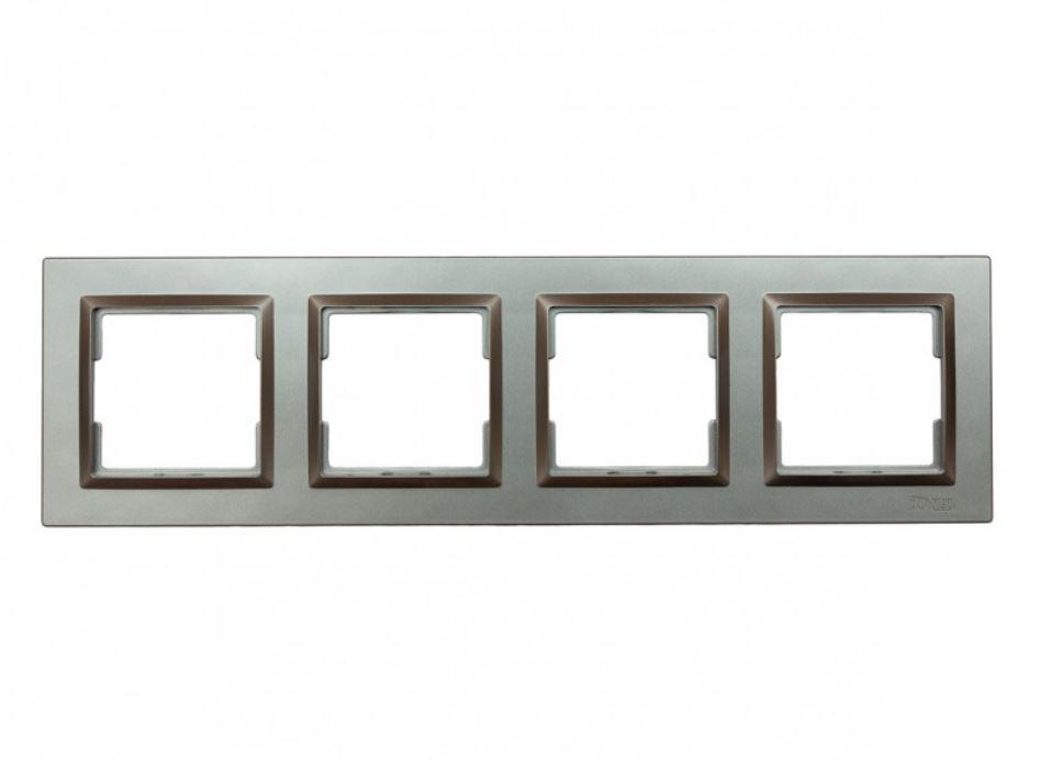 Рамка 4-я горизонтальная Luxel Jazz Терракотовый (9224) Рамка 4-я горизонтальная Luxel Jazz Терракотовый (9224)