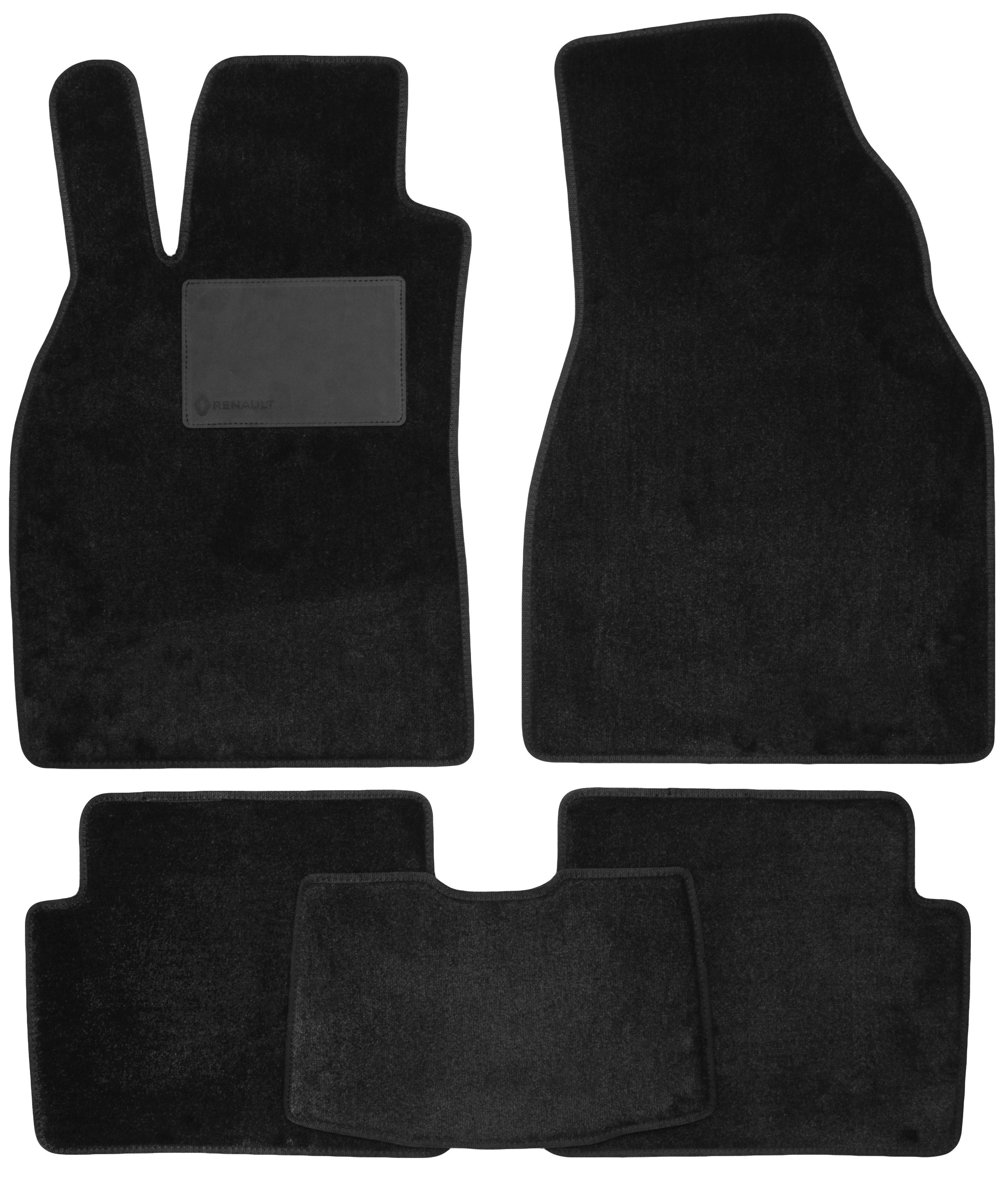 Коврики в салон для Renault Megane 2 '02-08 текстильные Черный