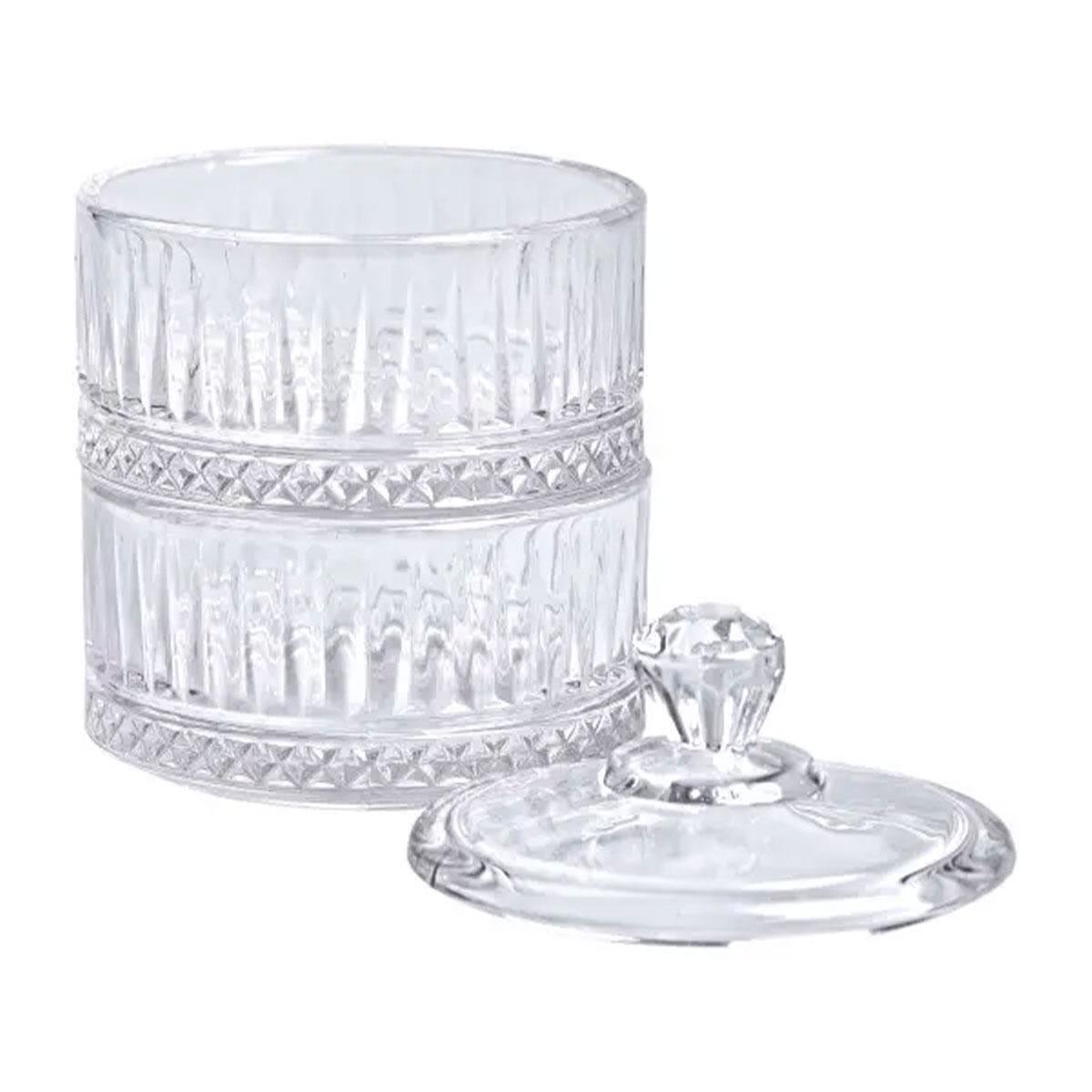 Цукерниця скляна дворівнева кругла HP-YH-71 Ø 10 см (A-033664) - фото 3 Цукерниця скляна дворівнева кругла HP-YH-71 Ø 10 см (A-033664) - фото 3