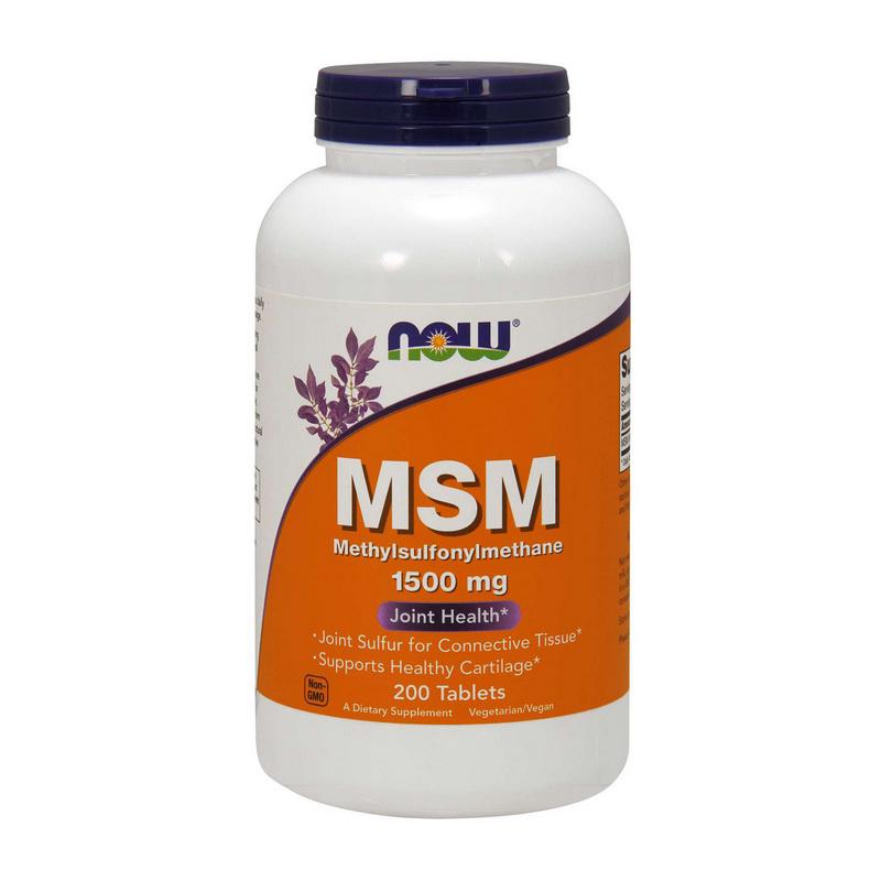 Препарат для суставов и связок NOW Foods MSM 1500 mg 200 Tabs