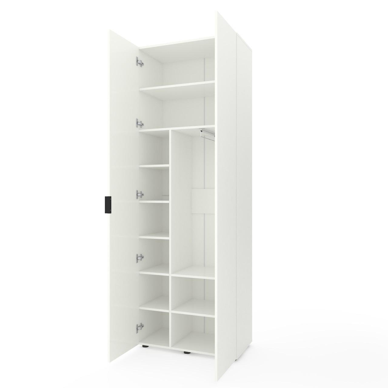 Шафа Metkas Home A007 ЛДСП 800x420x2300 мм Білий Сніг