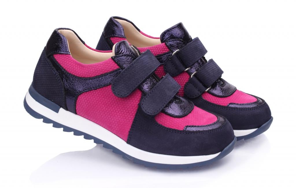 Кроссовки Topitop для девочек нубук р. 32 Сине-малиновый (2387)