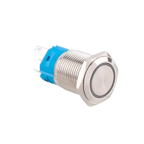 Кнопка фиксирующаяся 22 мм 9-24V LED 5 pin 22K-P11DZ Синий (5b63e82a)