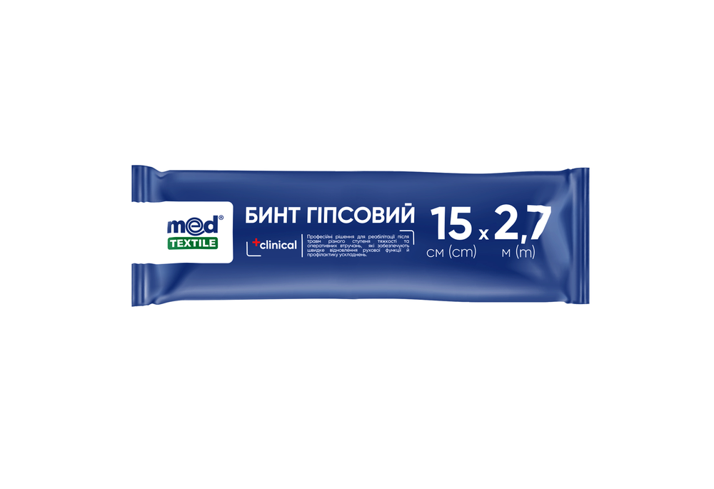 Бинт гіпсовий MEDTEXTILE 15 см х 2,7 м (COM10123) Бинт гіпсовий MEDTEXTILE 15 см х 2,7 м (COM10123)