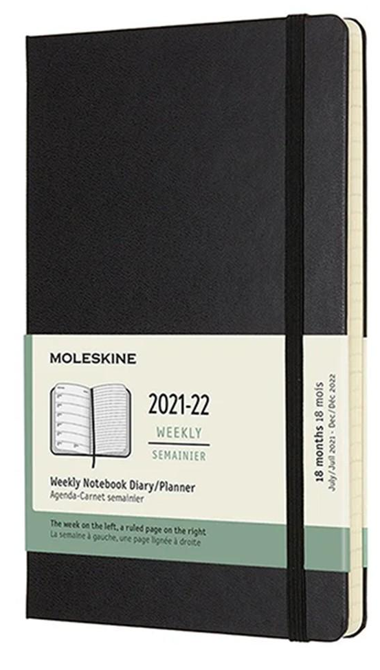 Тижневик Moleskine 2021-2022 середній Чорний (DHB18WN3Y22)