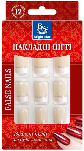 Накладные ногти Bright Star с рисунком в упаковке 12 шт. (LRN-756-10)