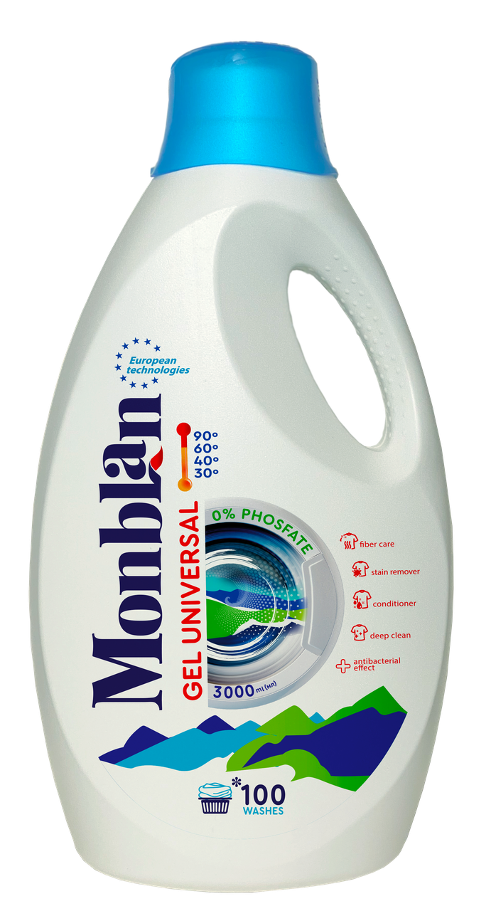 Гель для стирки MONBLAN Universal 3000 мл 100 стирок Гель для стирки MONBLAN Universal 3000 мл 100 стирок