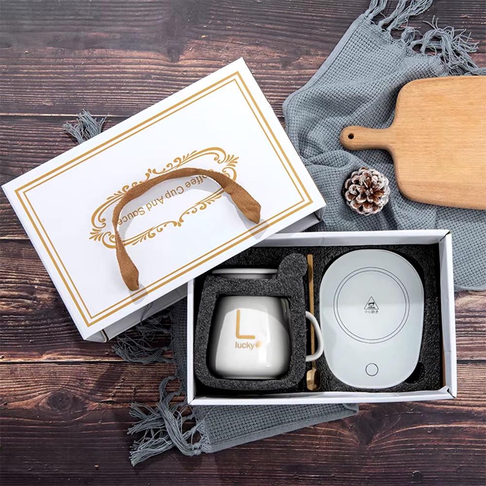 Чашка керамічна Lucky на платформі з підігрівом з кришкою та ложкою 380 мл White (3_05627) - фото 8 Чашка керамічна Lucky на платформі з підігрівом з кришкою та ложкою 380 мл White (3_05627) - фото 8