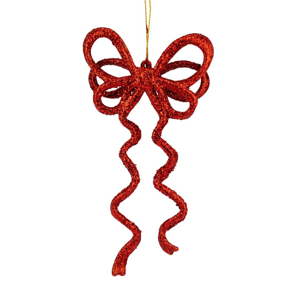 Игрушка на елку Elisey Блестящий бантик 17 см Красный (NH-106-K-105)