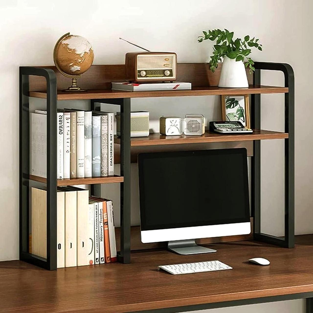 Полка-надстройка настольная из дерева Бинтер венге-корица (АКД-00071233)