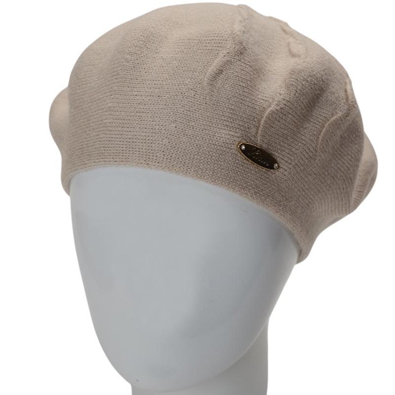 Берет женский Lirus МОДИ двойной с узором one size Лен (285964)