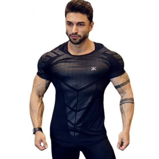 Футболка компресійна чоловіча Baodinong 2XL Чорний