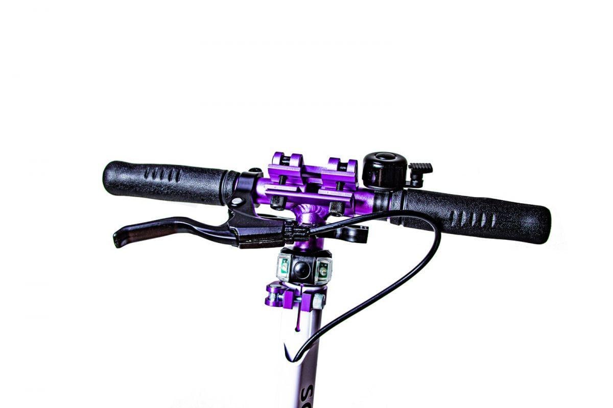 Самокат металлический Scale Sports SS-23 с дисковым тормозом и LED-фонарем Фиолетовый (2489493605) - фото 7 Самокат металлический Scale Sports SS-23 с дисковым тормозом и LED-фонарем Фиолетовый (2489493605) - фото 7