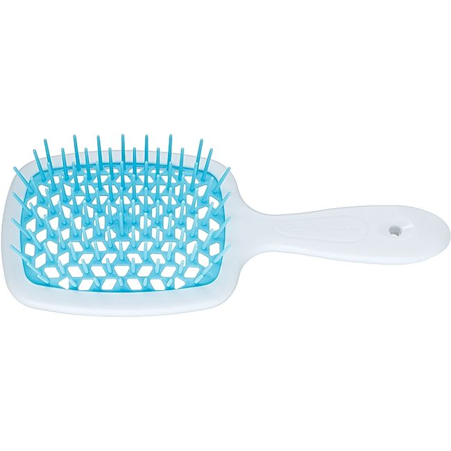 Расческа JANEKE Superbrush With Soft Moulded Tips Белый/Голубой (1804633704)