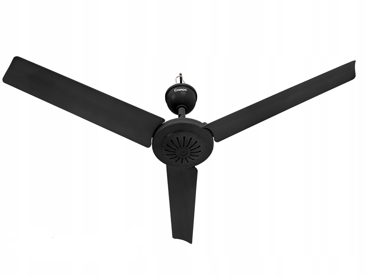 Вентилятор потолочный с таймером с пультом дистанционного управления 120 см Черный