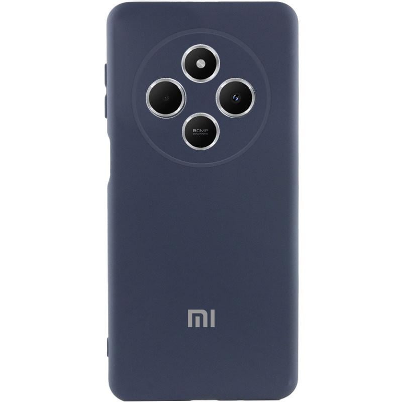 Протиударний Чохол Silicone Cover Lakshmi Full Camera (AAA) with Logo для Xiaomi Redmi 14C / Poco C75 Темно-синій/Midnight Blue