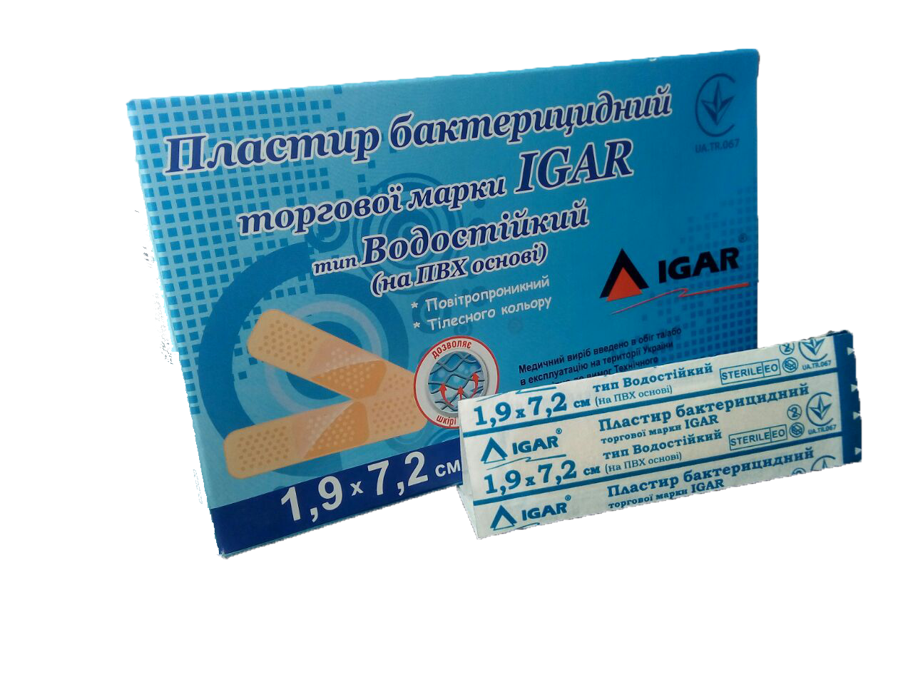 Бактерицидний пластир IGAR 7,2х1,9 5 упак (КTh6295)