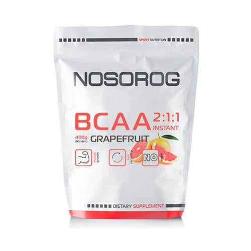 Амінокислота BCAA для спорту Nosorog Nutrition BCAA 2:1:1 400 г 72 порції Grapefruit