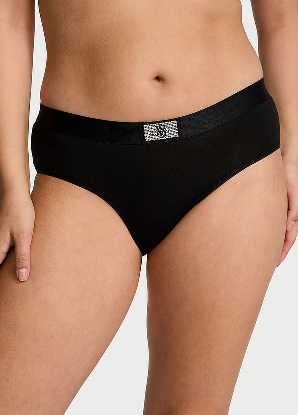 Трусики зі стразами Victoria's Secret L Чорний (1440000431951QB4L)