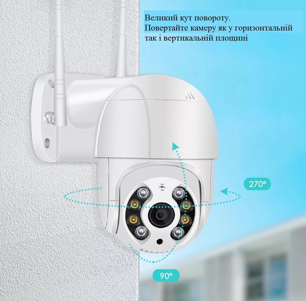 Камера беспроводная уличная ICSEE WHD814B 4,0MP PTZ WiFi с удаленным доступом Белый (10113127) - фото 5