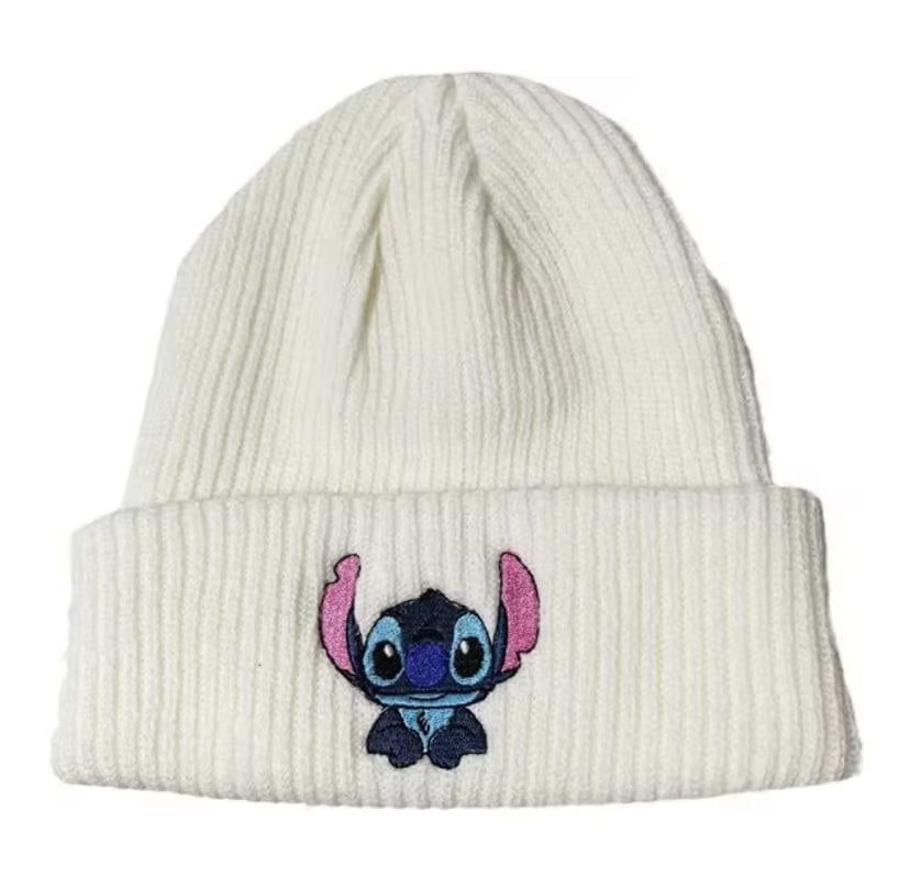 Шапка вязаная теплая детская Disney Stitch Белый