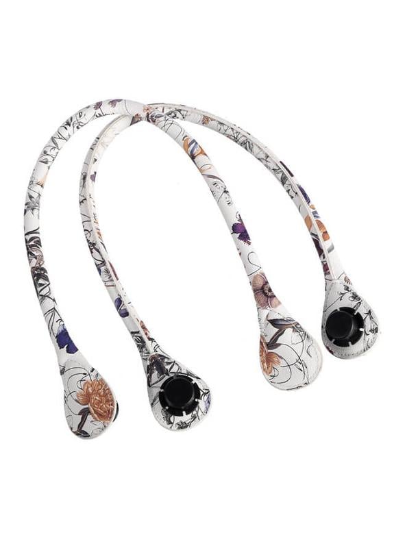 Ручки ПВХ 60 см для сумки Квіти Білий (448)