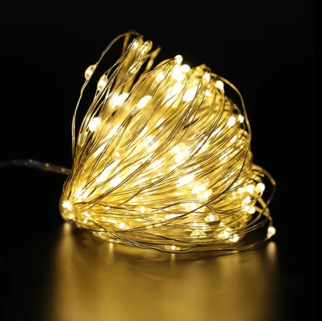 Гирлянда светодиодная Капля росы USB 200 Led 20 м теплый Белый