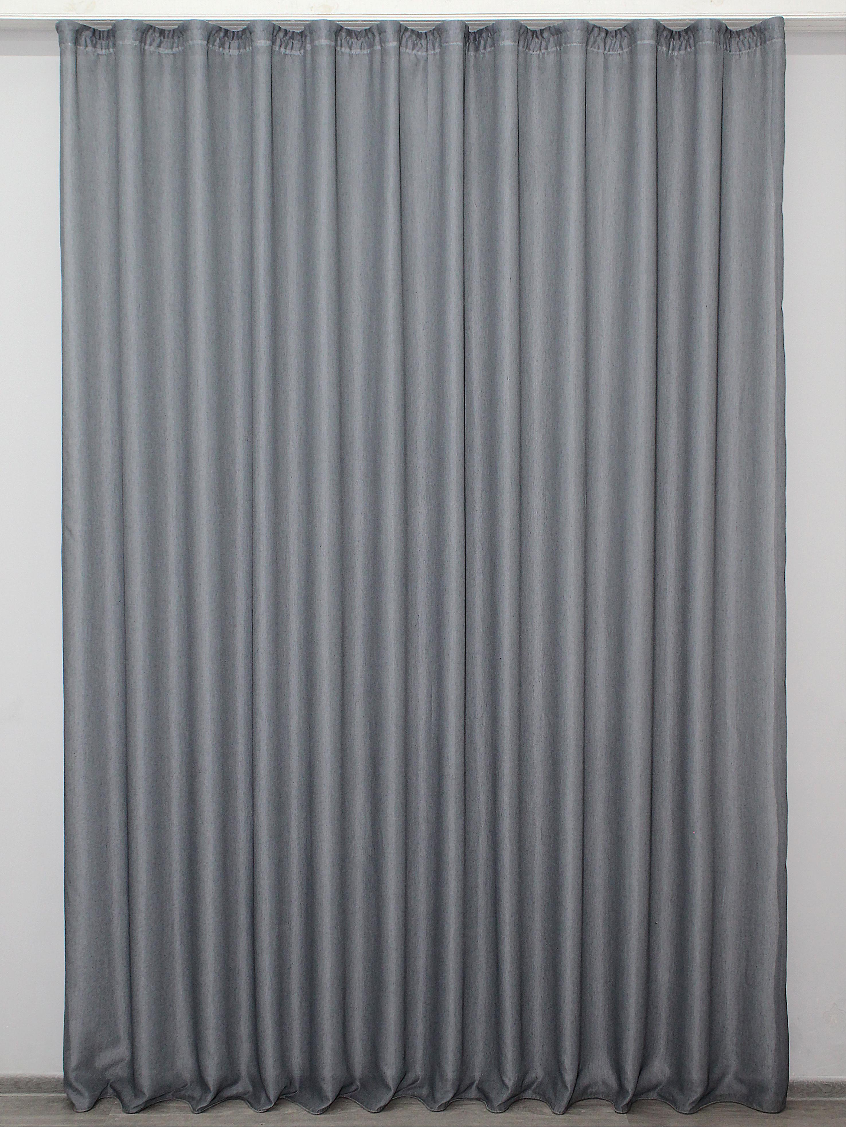 Тюль VR-Textil 1315т Fortuna однотонная 300х290 см Темно-серый (43-099)