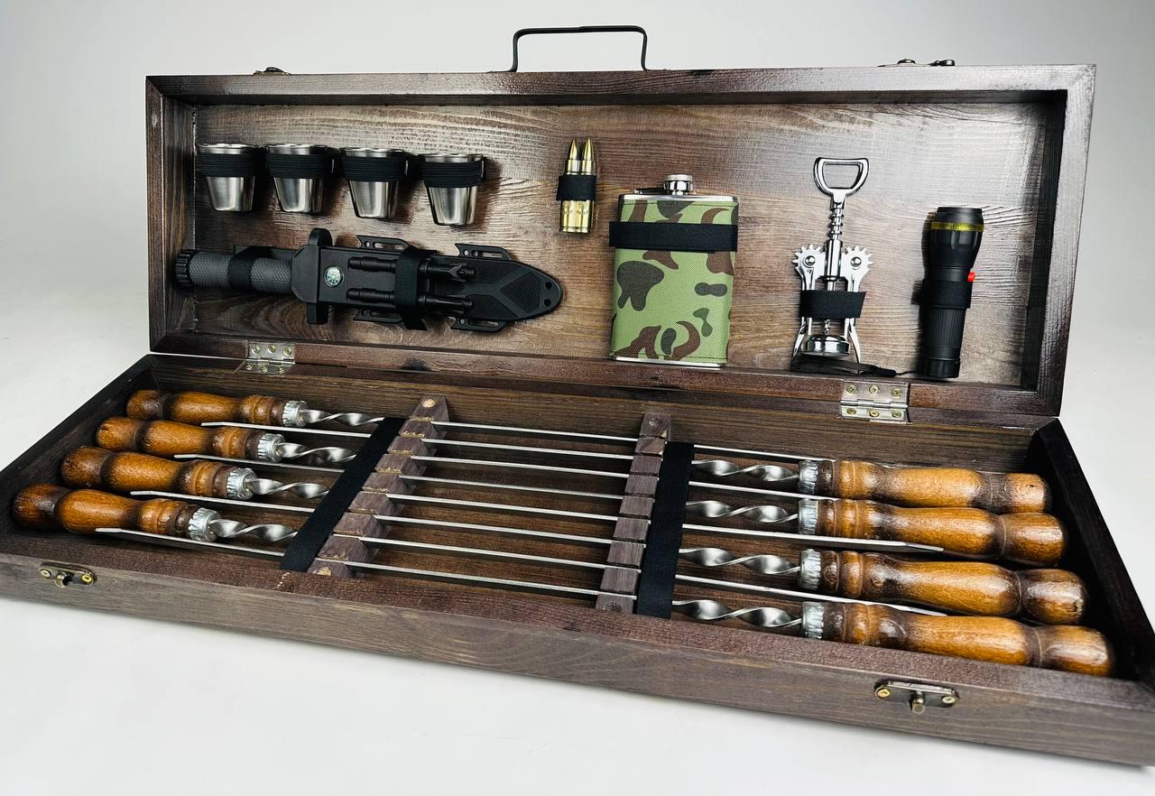 Набор шампуров в кейсе Милитари (21-10-KS-7613)