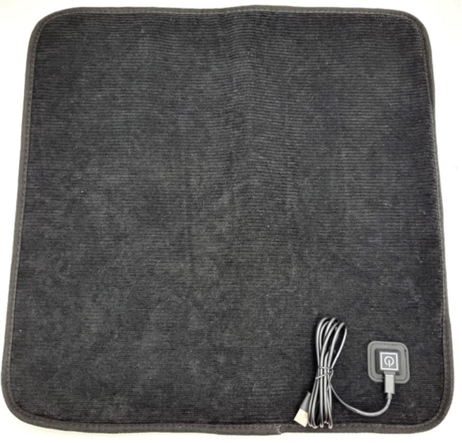 Килим з підігрівом 45×45 см від USB-порту Сірий (9584)