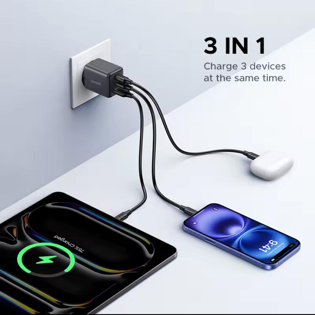 Зарядное устройство для UGREEN 30W Fast Charger 2хUSB-C+USB-A (26818564) - фото 9 Зарядное устройство для UGREEN 30W Fast Charger 2хUSB-C+USB-A (26818564) - фото 9