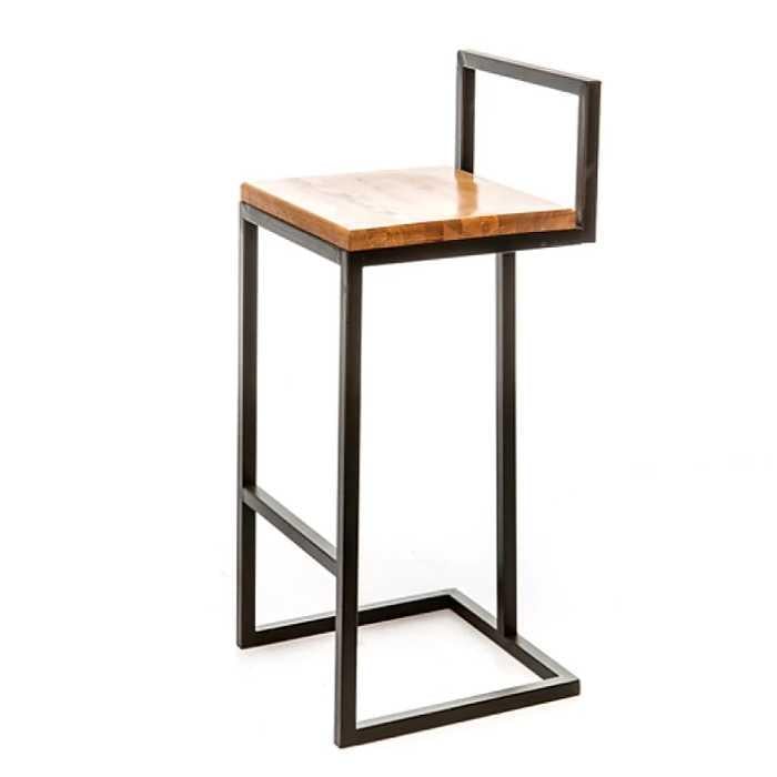 Стул барный YANLOFT Черный/Сосна