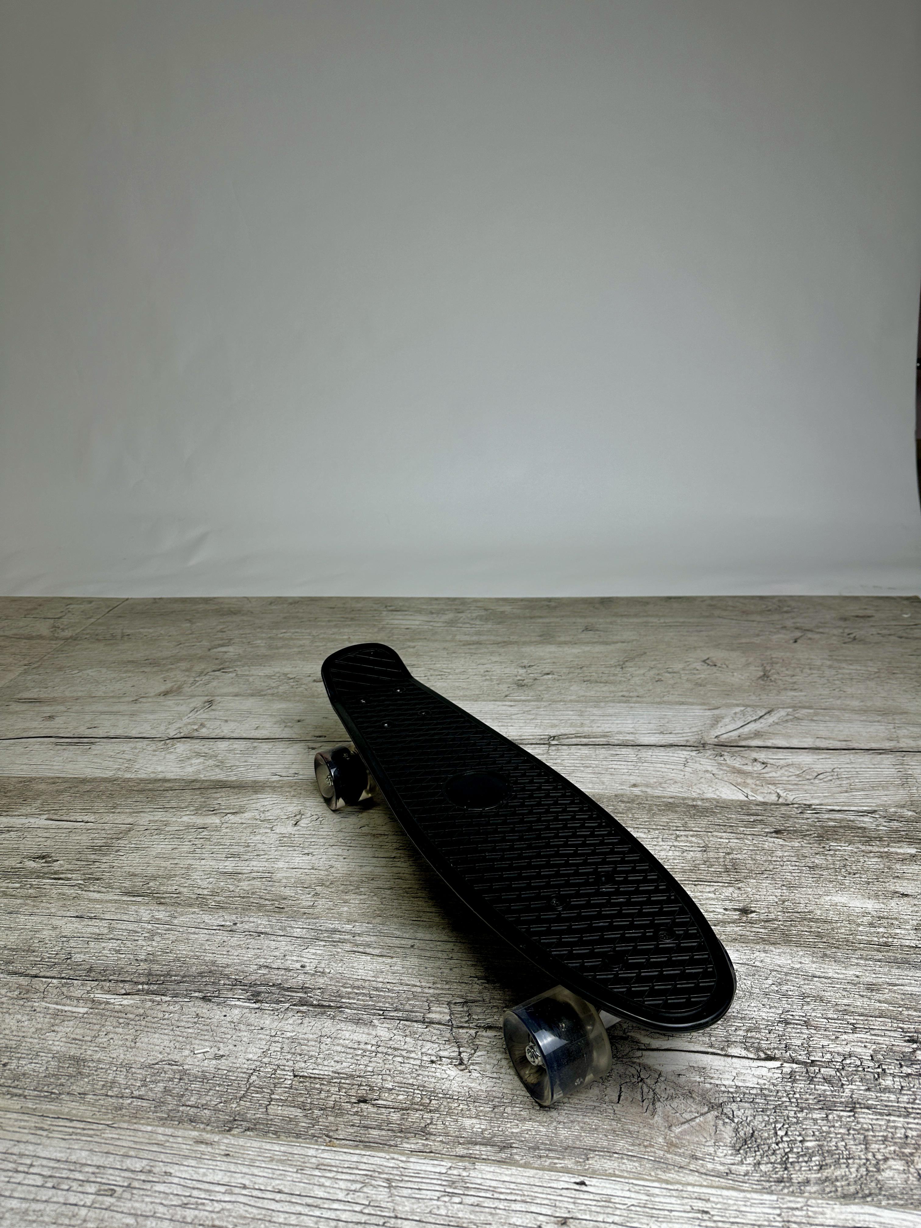 Скейтборд 696 Toys Penny Board Maraton со светящимися колесами 55 см Черный (08808-2) - фото 4