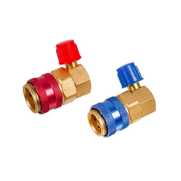 Комплект заправочных муфт QC-12A для автокондиционеров 1/4" 2 шт. (00000042994)
