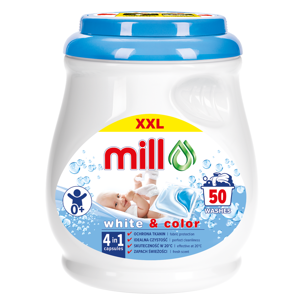 Капсули для прання Mill PROFESSIONAL 2в1 BABY 50 шт.