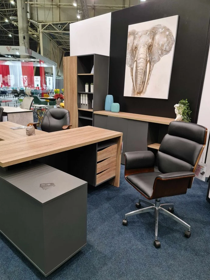 Компьютерный стол Intarsio Connect 2 Дуб сонома трюфель/Антрацит - фото 6 Компьютерный стол Intarsio Connect 2 Дуб сонома трюфель/Антрацит - фото 6